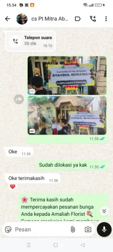 Testimonial Papan Bunga rangkas bitung
