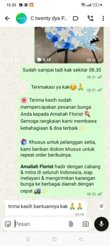 Testimonial Standing Flower rangkas bitung